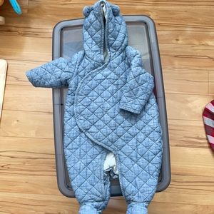 Baby gap denim bear onesie